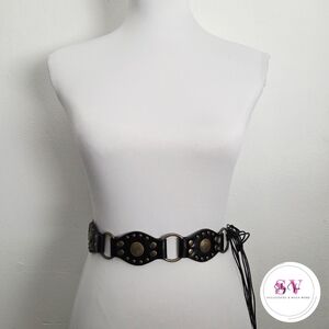 Black belt with brass studs